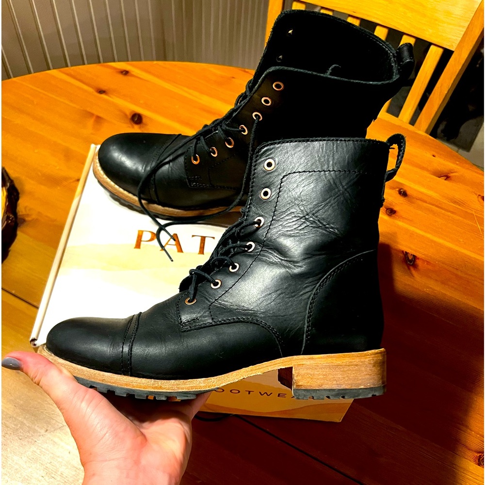 Portland Leather Black Lace Up Bootie size 10.5